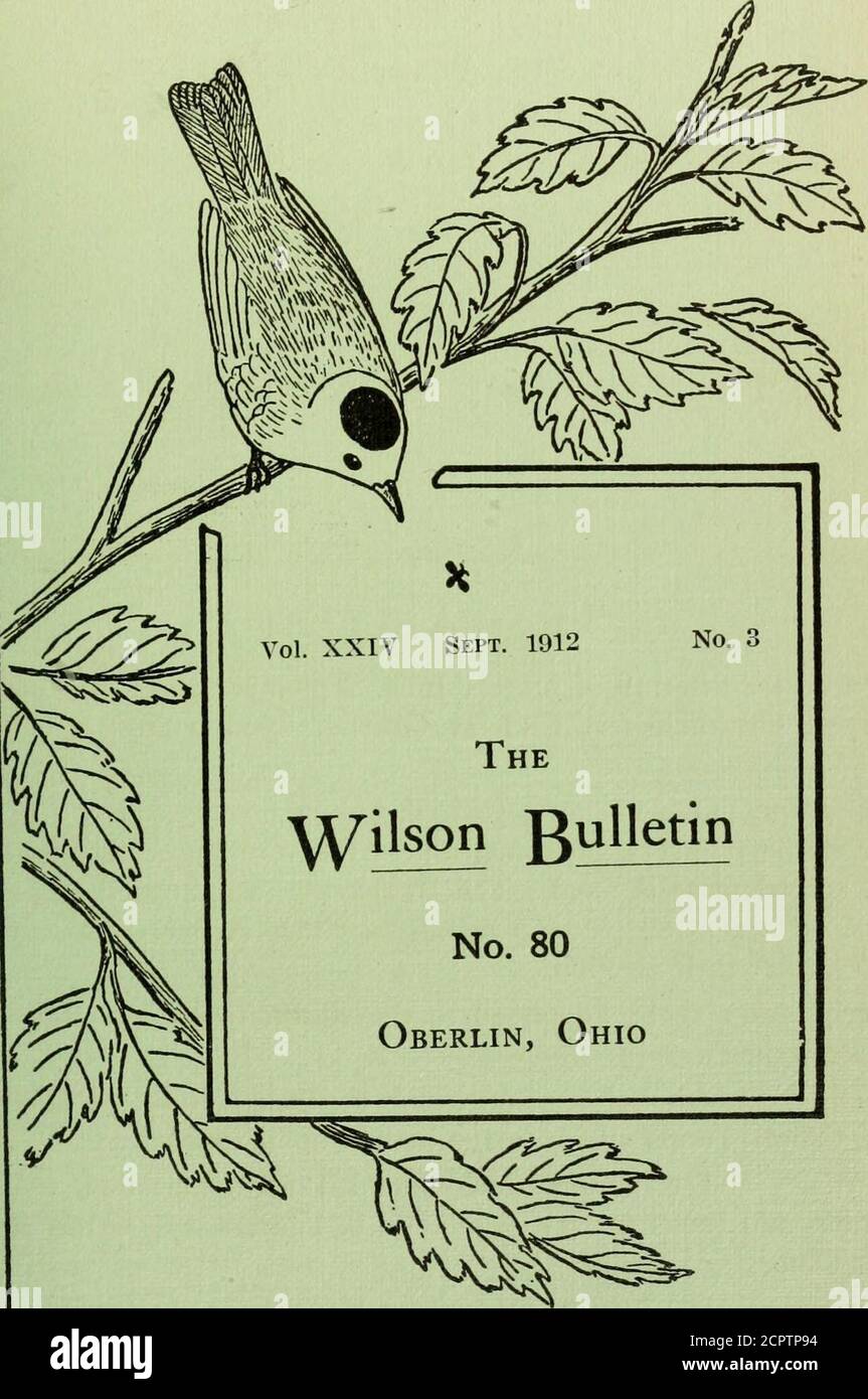. The Wilson bulletin . , June, September and December, bythe Wilson Ornithological Club at Oberlin, Ohio, edited by LyndsJones. Subscription: One Dollar a year, including postage, strictly in ad-vance. Single numbers, 30 cents, unless they are Special numbers,when a special price is fixed. The Bulletin, including all Specialnumbers, is free to all paid up members, either Active, Associate, orHonorary, after their election. Subscriptions may be addressed to the editor, or to Mr. Frank L.Bums, Berwyn, Pa. Advertisements should be addressed to The Wilson Bulletin,Oberlin, Ohio. Terms will be mad Stock Photo