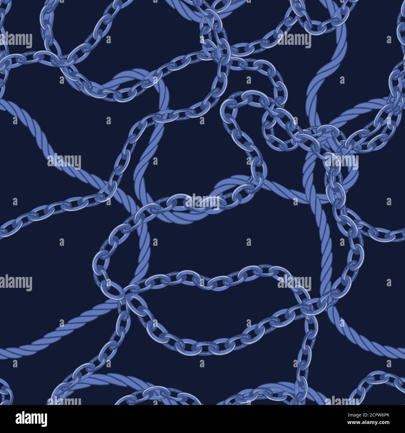 Seamless vector floral pattern background with hand drawn chain