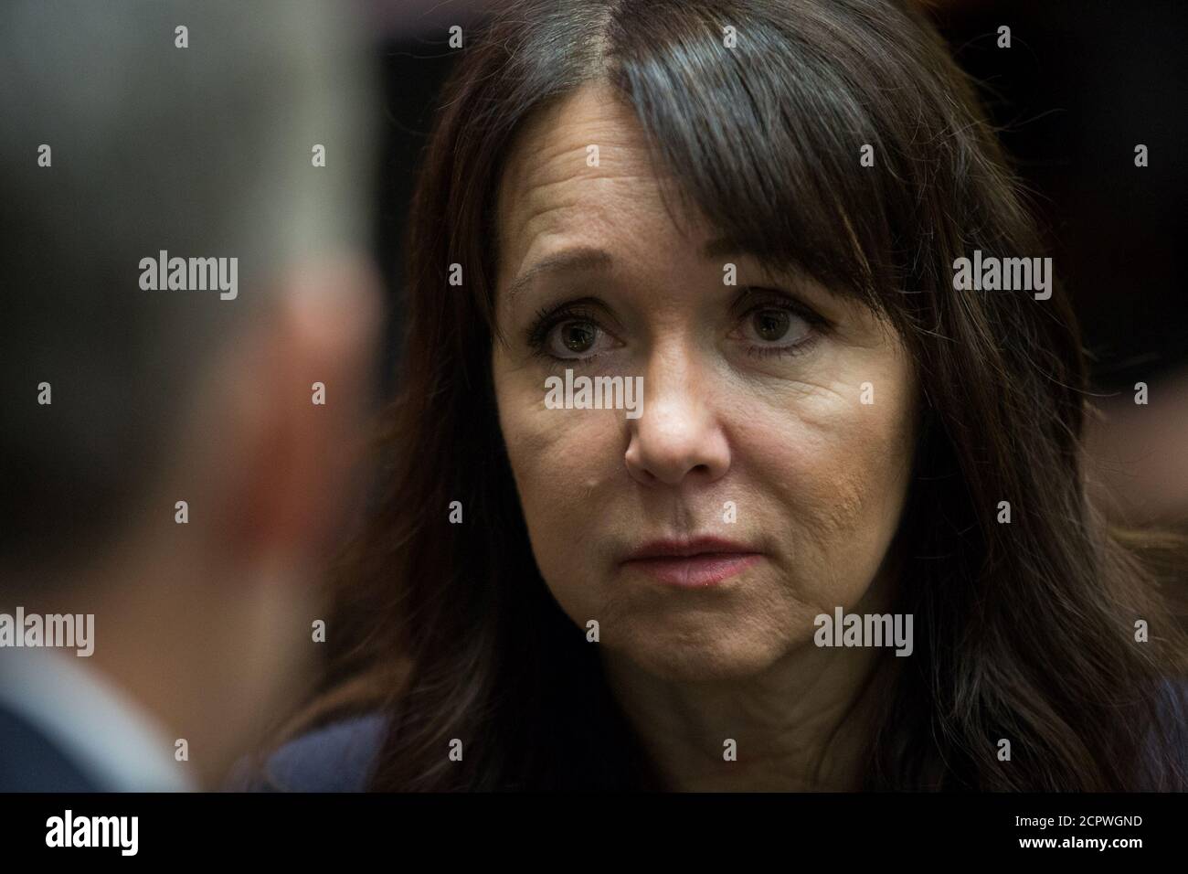 California Public Employees' Retirement System (CalPERS) CEO Marcie Frost looks on during a board meeting in Sacramento, California, U.S. February 14, 2017. REUTERS/Max Whittaker Stock Photo