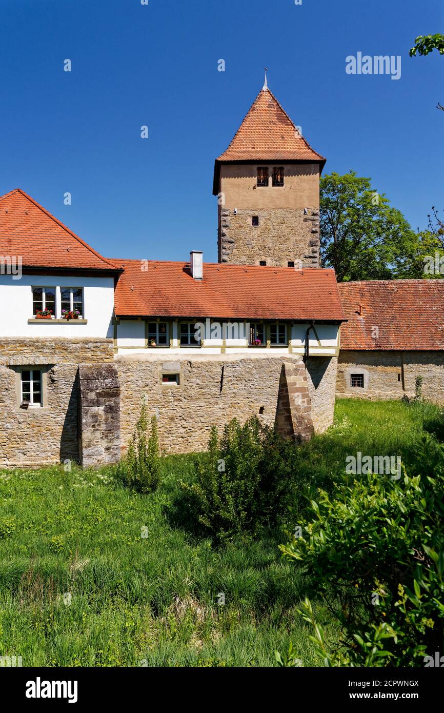 Historic center of Iphofen, Kitzingen district, Lower Franconia, Bavaria, Germany Stock Photo
