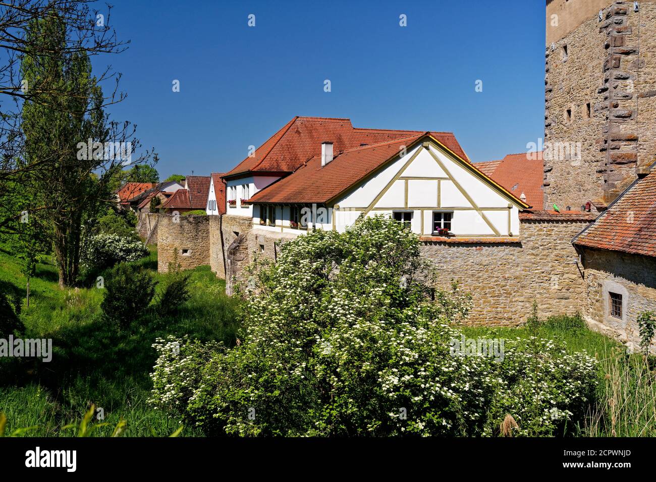 Historic center of Iphofen, Kitzingen district, Lower Franconia, Bavaria, Germany Stock Photo