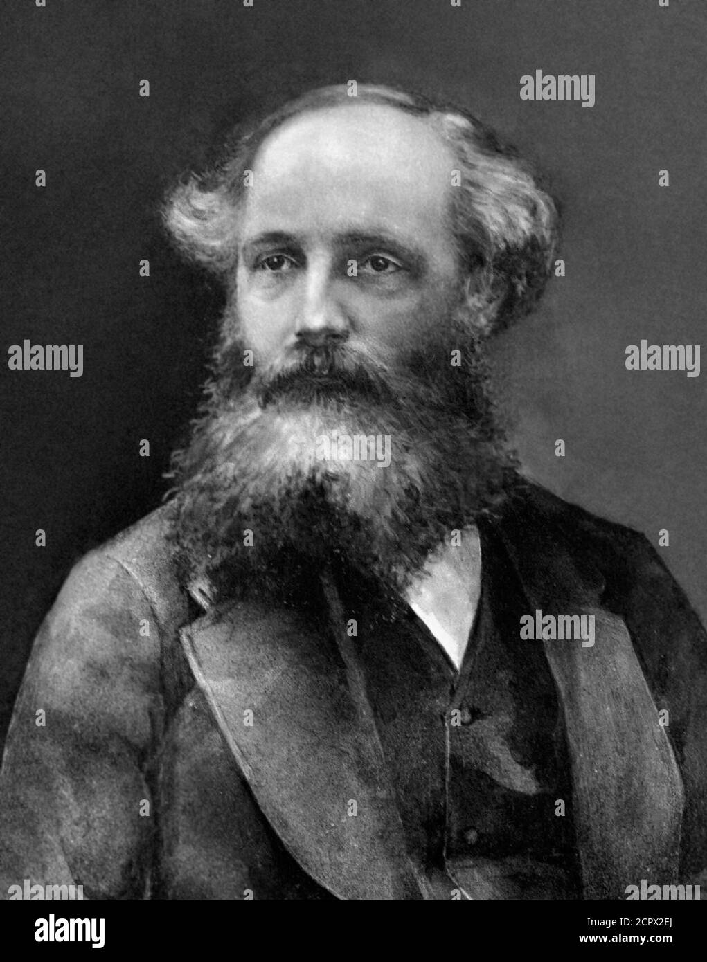 James Clerk Maxwell. Portrait of the Scottish scientist, James Clerk Maxwell (1831-1879) whose most notable achievement was to formulate the classical theory of electromagnetic radiation. Stock Photo