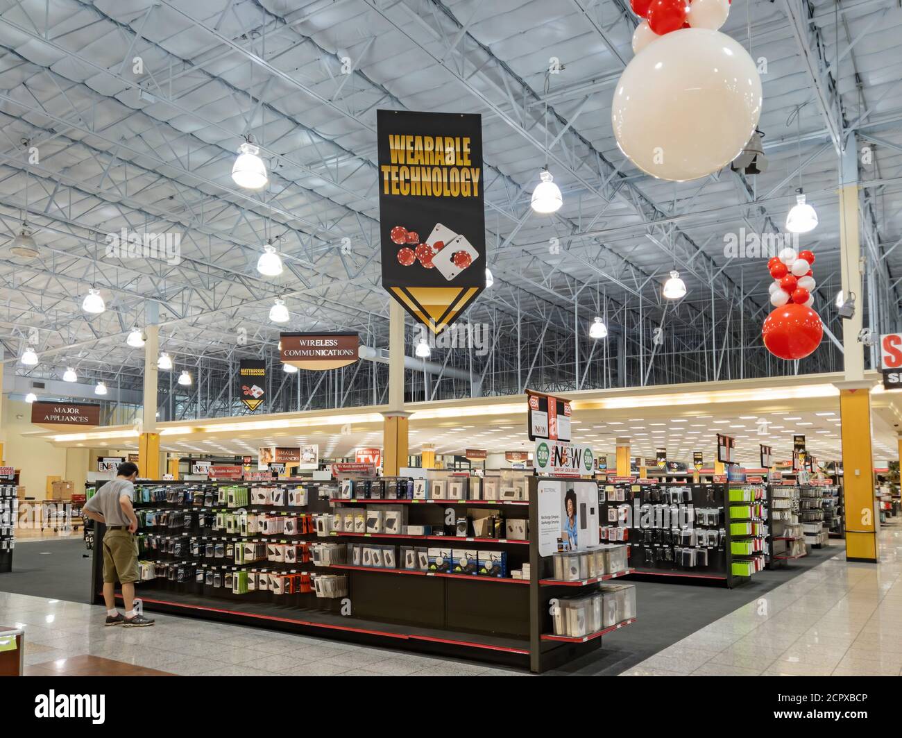 Las Vegas, SEP 7, 2020 Interior view of the Fry's Electronics Stock