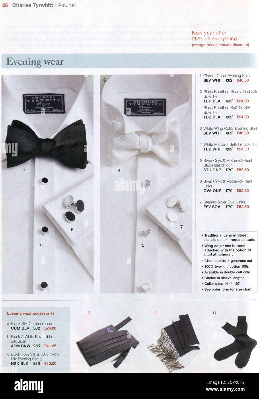 The inside of UK catalogue "Charles Tyrwhitt", Winter 2005 Stock Photo