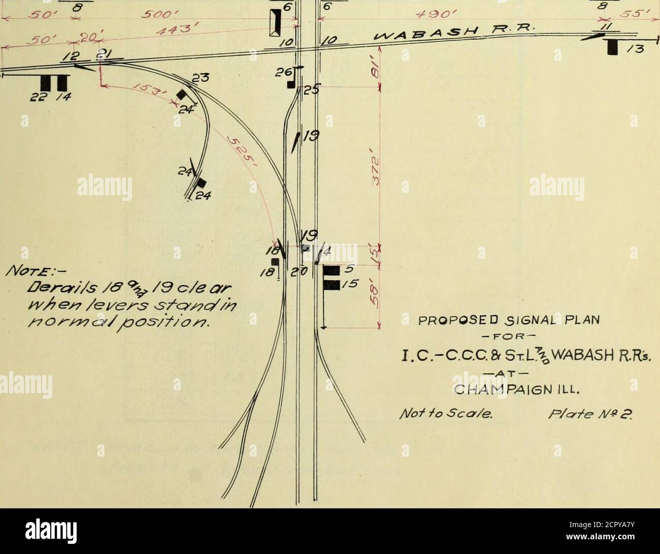 . Design of an interlocking plant at Champaign, Illinois . ft  /7 3. S 0  l£y£/^3 FO/^ Af/i/A/^/GS. /P C/?&lt;93^.B7?S. / 27121 V /e I m . /Jer-cr//^ /&lt;9 % /3 c/e aryy/7G/7 /gi/g/^^ ^T^czy^c///7 PROPOSED SGHAL PL/^N — FOR — I.C-C.C.C.8rSTL:%WAB/A5H R.Rs. —AT — CHAMRAISN ILL. -fo Sccr/e. PLATE N2 3. LOCKING SHEEl LEVER LOCKS a // /^ /€ ((- / C/) 6 /o /s 1 / re) &lt;9 // /e r^) /o /2 s rs) s /5 re) / (&lt;3) y /s re) s f// / / 4- r/o) 1 / c./ / 5 C//) /4 /s C/P) /3r /5 r//) r/o) e 7 /3 /4 / 4- f/s) f/9/ r/d) 25 / O/) // r/2) (22) reo {^4) (25) (2S) / (26J (95-) (27) (^) (28) UlUC «0| All Stock Photo