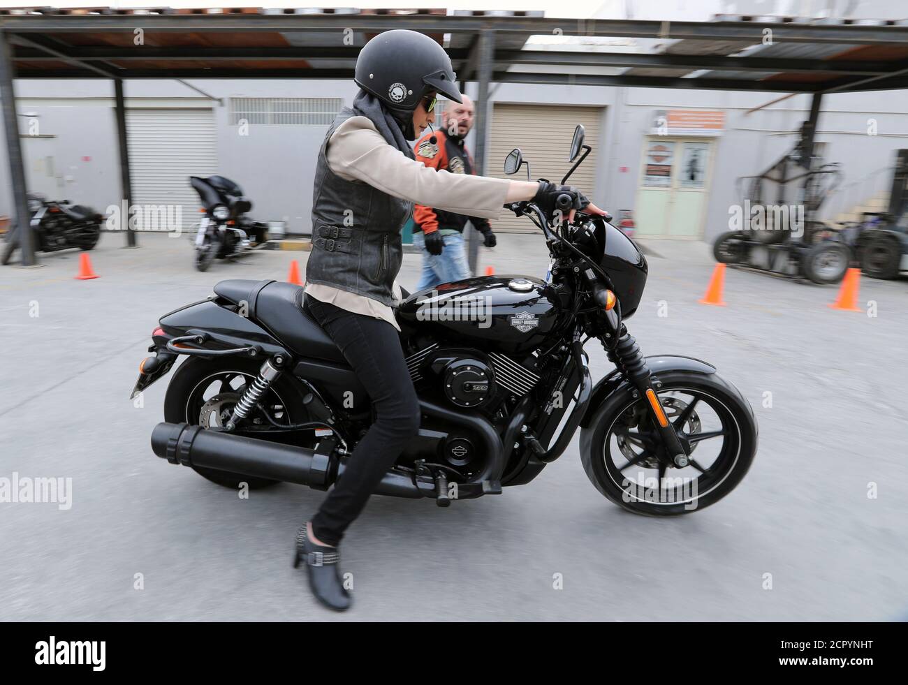 Maryam Ahmed Al Moalem A Saudi Female Bike Rider Rides A Biker During Her Lessons In Advanced Motorbike Training At Harley Davidson Training Centre In Manama Bahrain March 16 2018 Reuters Hamad I Mohammed