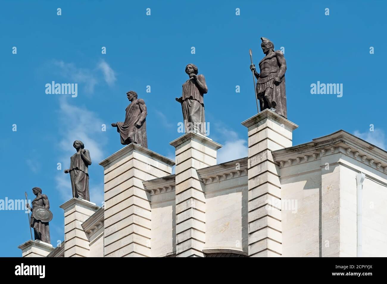 Decatur Georgia Statues Bronze statues on top of an opera house in Kutaisi Georgia Stock Photo ...