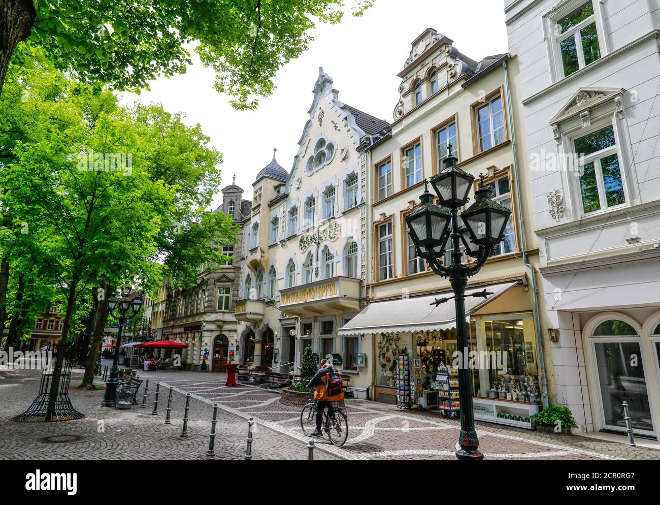 Historic townhouses in the old town of the pilgrimage site Kevelaer, Lower Rhine, North Rhine