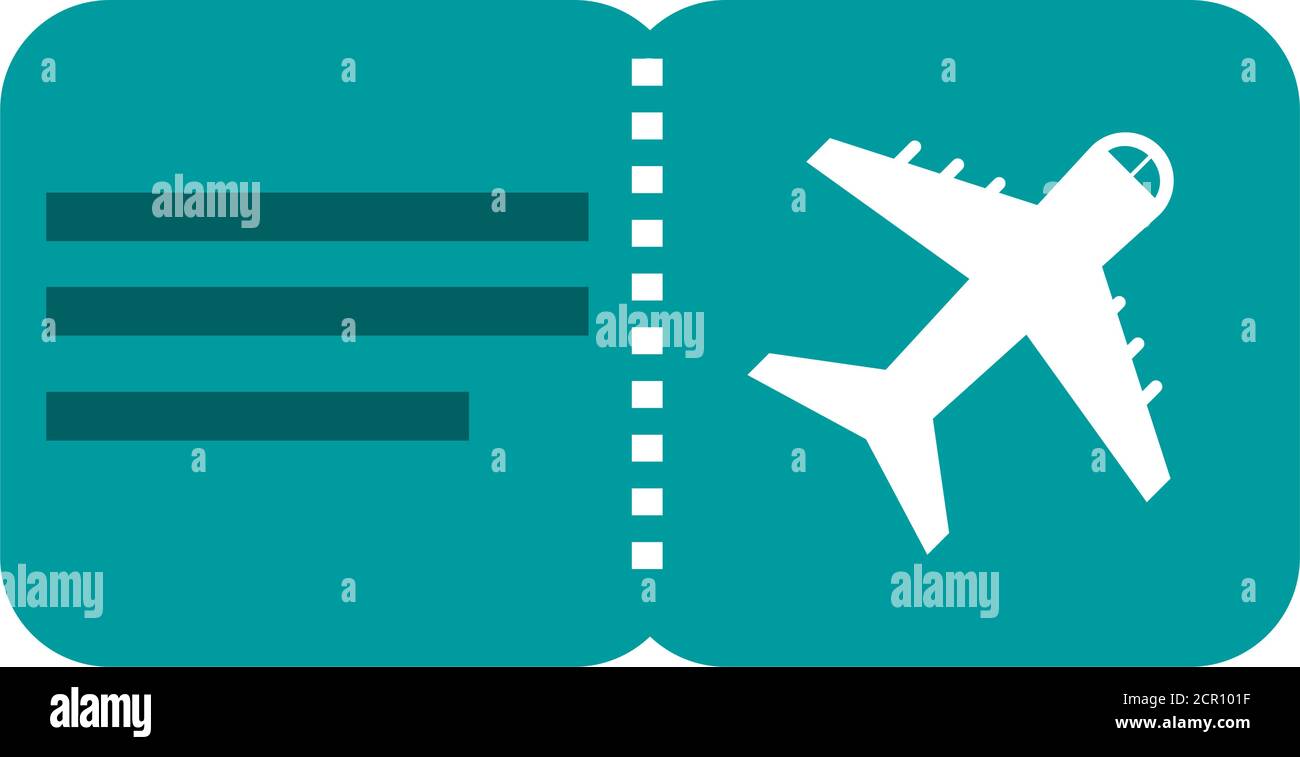 summer vacation travel, airline boarding pass ticket flat icon style ...