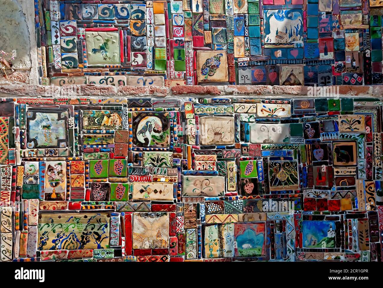 Mosaic of the puppet theater in Tbilisi, Stock Photo Alamy