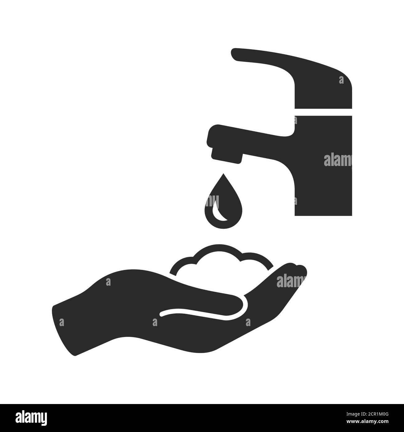 Hand washing icon. Vector icon isolated on white background. Stock Vector