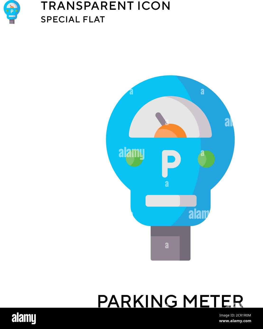Parking meter vector icon. Flat style illustration. EPS 10 vector. Stock Vector