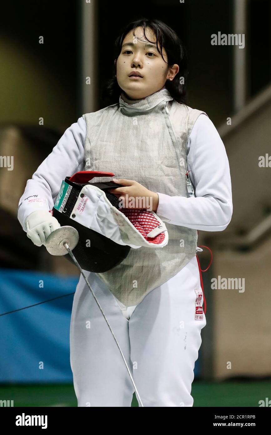 Tokyo, Japan. 19th Sep, 2020. Natsuko Nagano is seen at the 73rd All Japan Fencing Championships Women's Foil preliminaries at Komazawa Olympic Park Gymnasium. Credit: Rodrigo Reyes Marin/ZUMA Wire/Alamy Live News Stock Photo