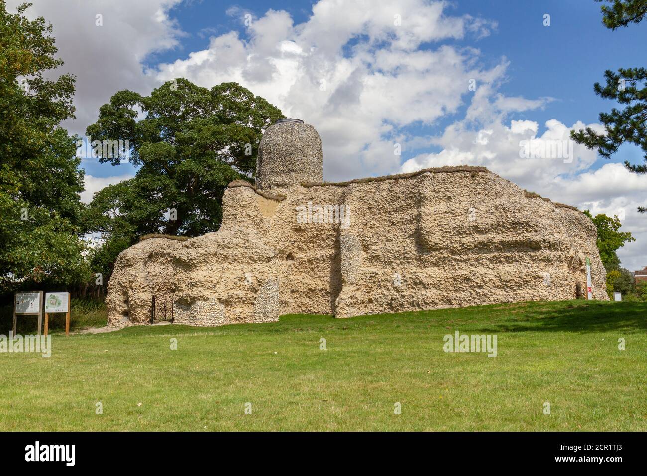 Walden Castle a 12th Century Norman Castle in Saffron Walden, Essex, UK. Stock Photo