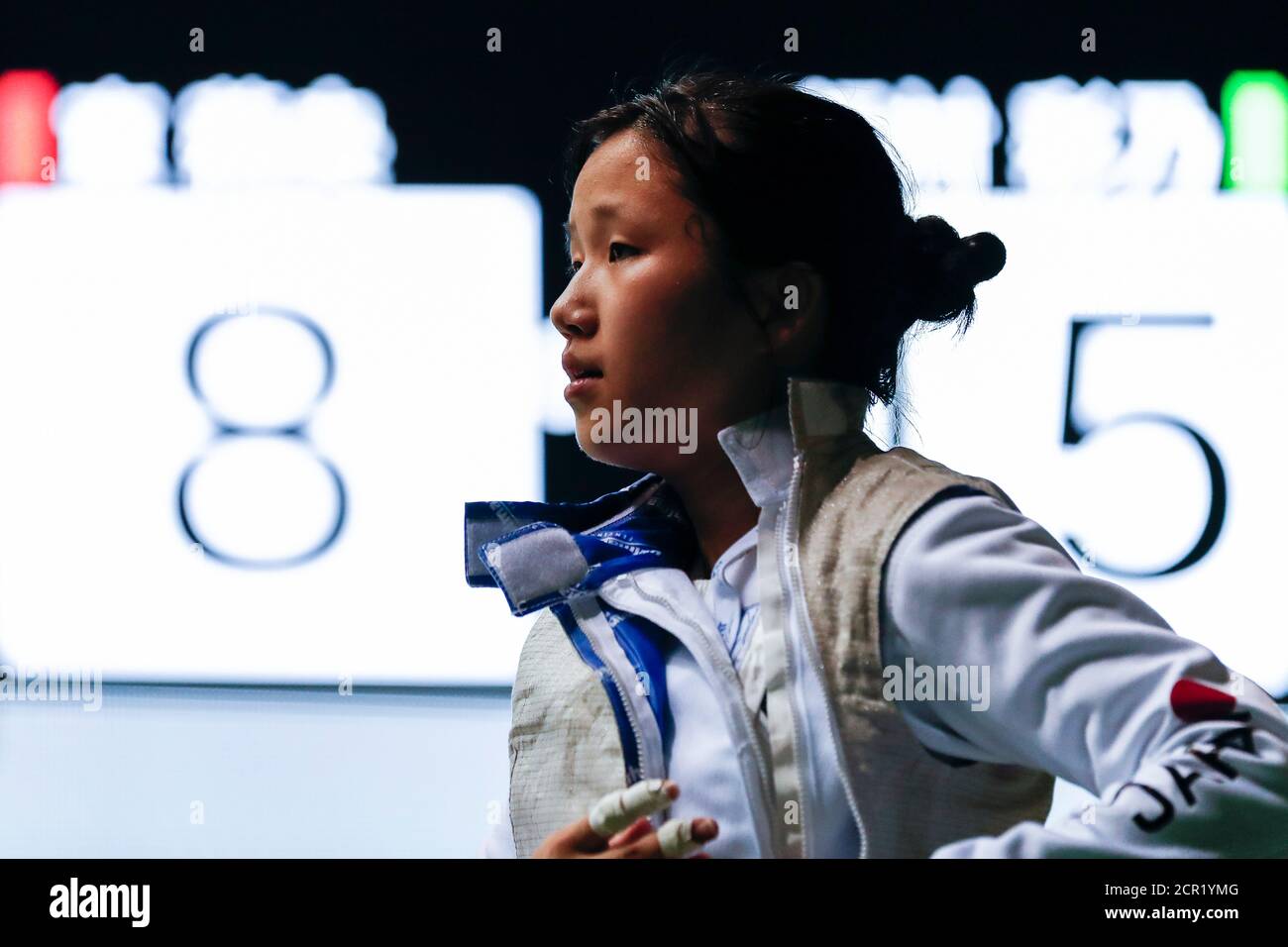 Tokyo, Japan. 19th Sep, 2020. Ayano Iimura is seen at the 73rd All Japan Fencing Championships Women's Foil preliminaries at Komazawa Olympic Park Gymnasium. Credit: Rodrigo Reyes Marin/ZUMA Wire/Alamy Live News Stock Photo