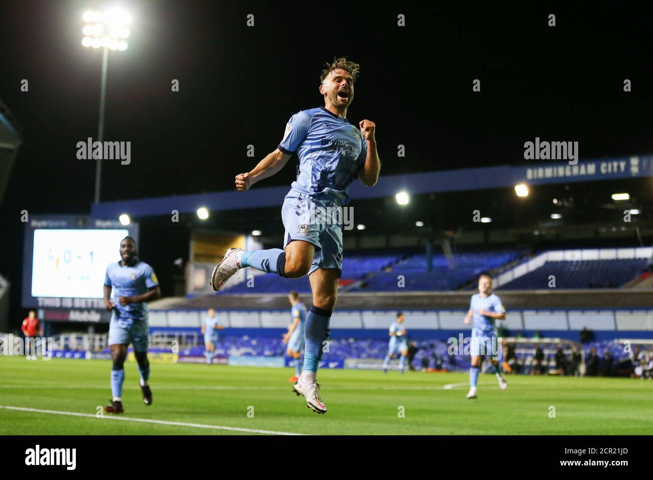 Matt Goden of Coventry City celebrates his goal against QPR Stock Photo