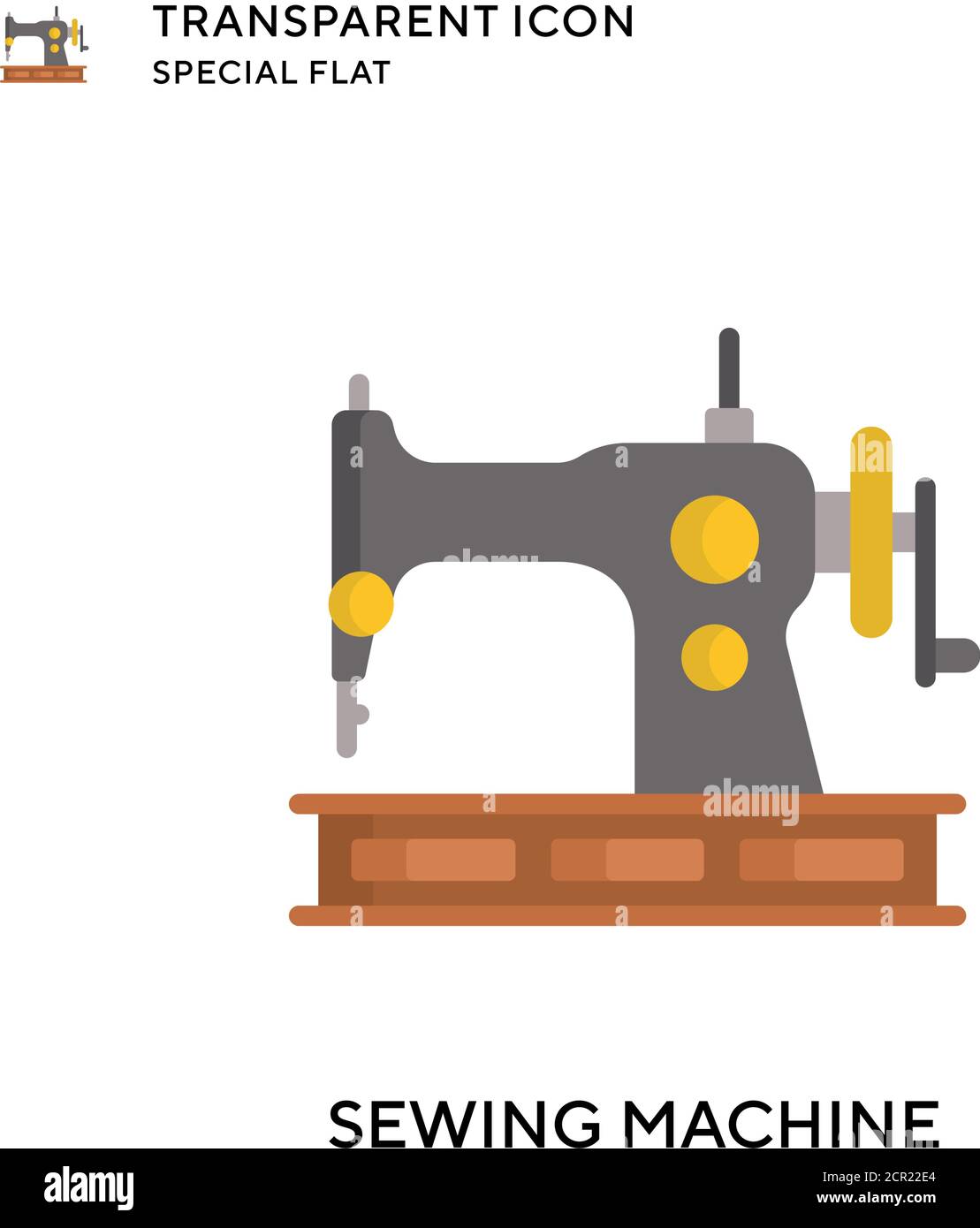 Sewing machine vector icon. Flat style illustration. EPS 10 vector. Stock Vector