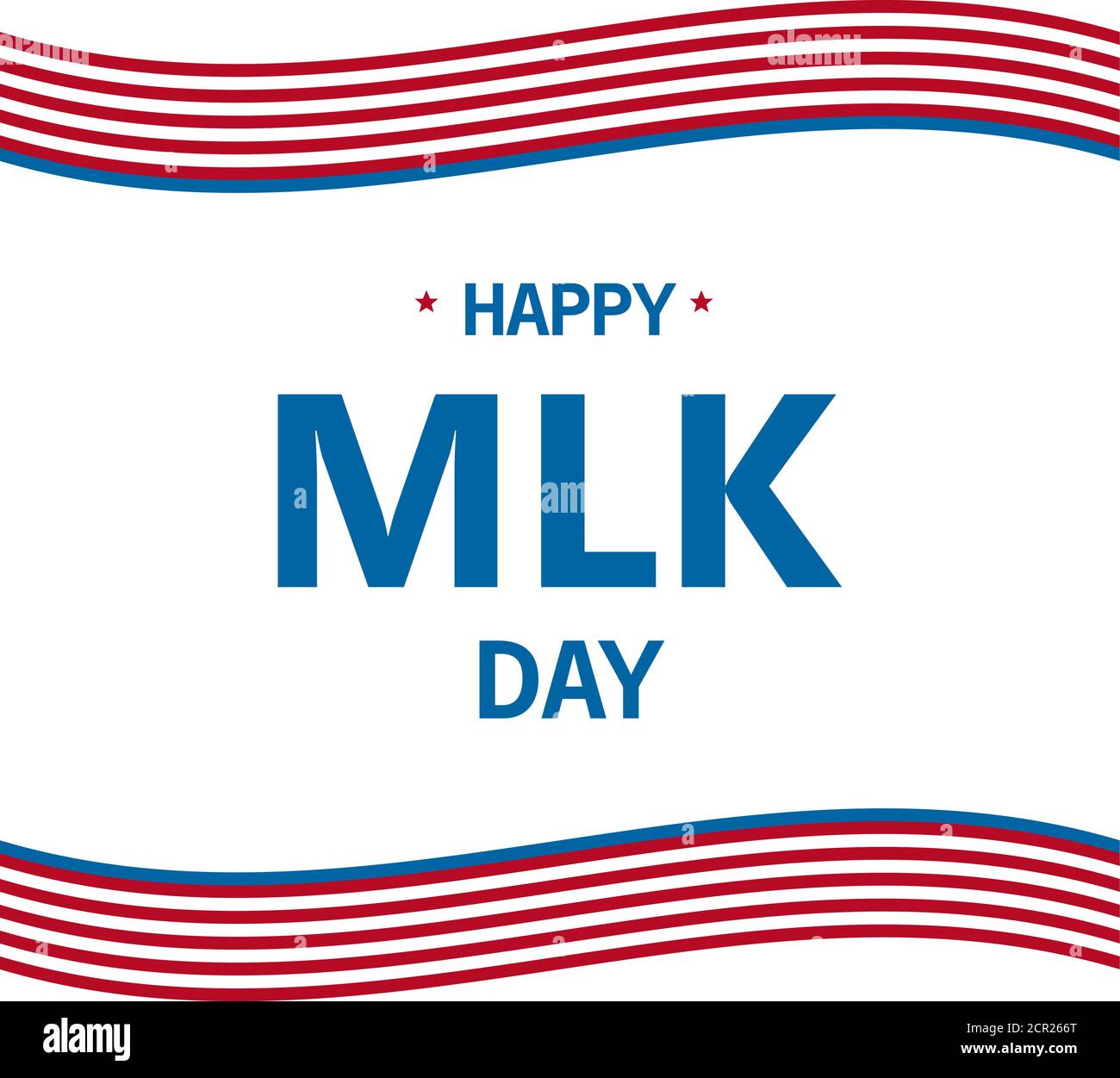 Martin Luther King Day typographic design.Festive congratulatory poster. Stock Vector