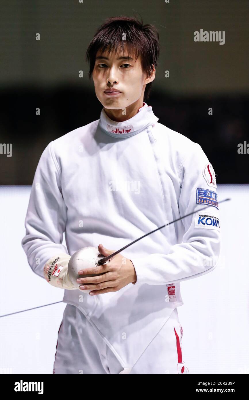 Tokyo, Japan. 19th Sep, 2020. Akira Komata is seen during the 73rd All Japan Fencing Championships Men's Epee preliminaries at Komazawa Olympic Park Gymnasium. Credit: Rodrigo Reyes Marin/ZUMA Wire/Alamy Live News Stock Photo