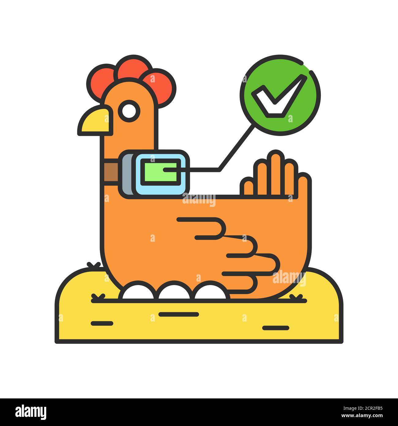 System monitoring the chicken, hen with help of sensors. Smart farming ...