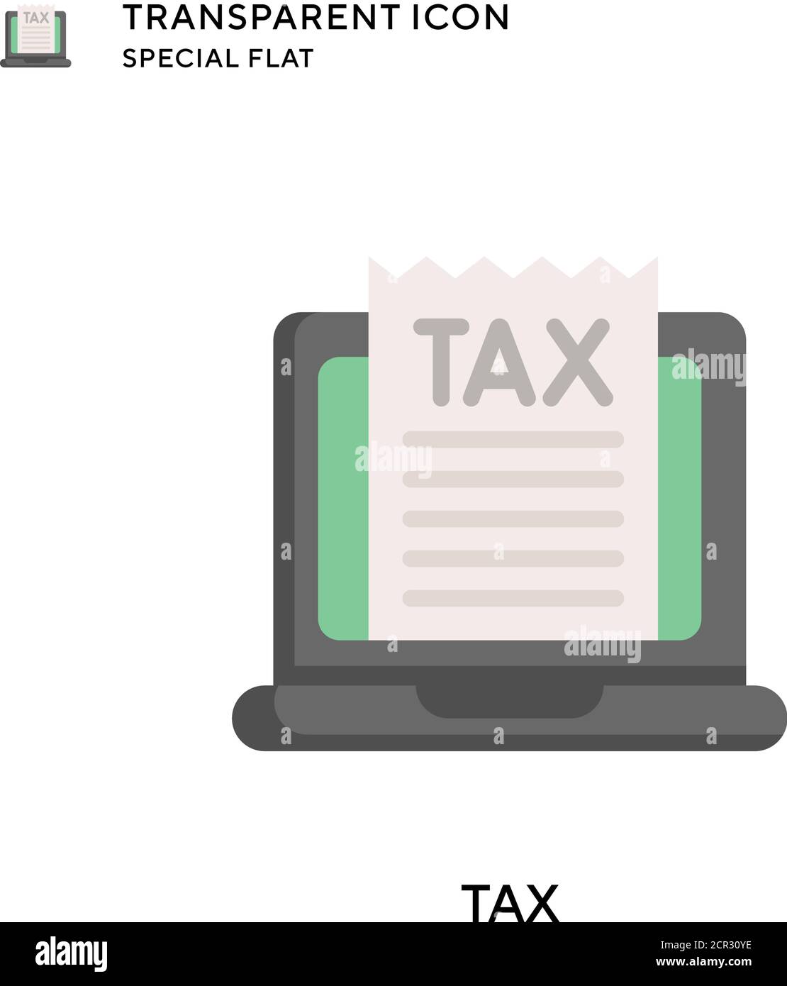 Tax vector icon. Flat style illustration. EPS 10 vector. Stock Vector