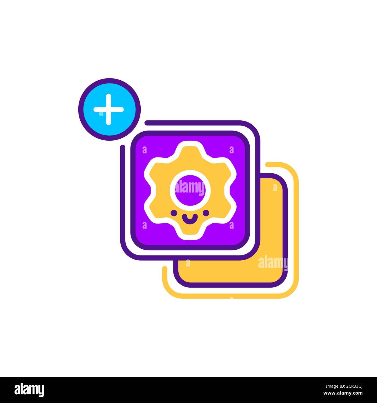 Widgets line color icon. SMM promotion. Sign for web page, mobile app ...