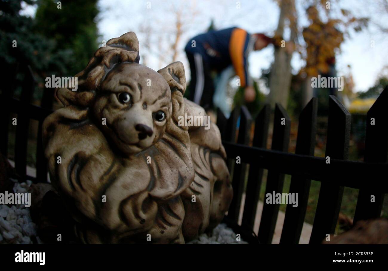 Dog statue in cemetery animals hi-res stock photography and images - Alamy