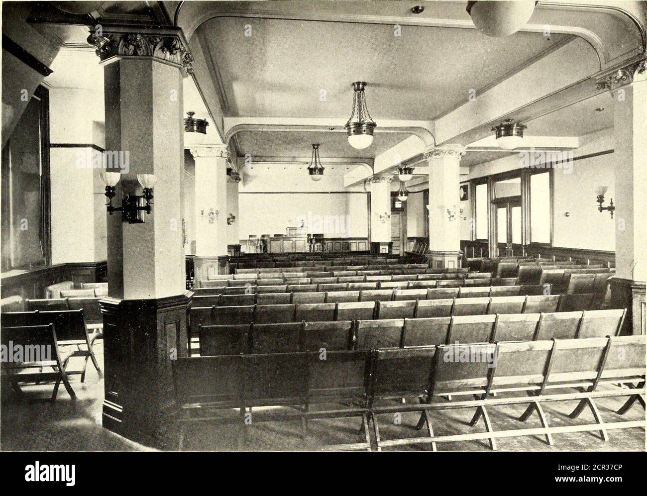 . Electric railway journal . Part of Showroom on Main Floor of Public Service Bui ding Plate XIII. Employees Auditorium and Smoking Room in Public Service Building Stock Photo