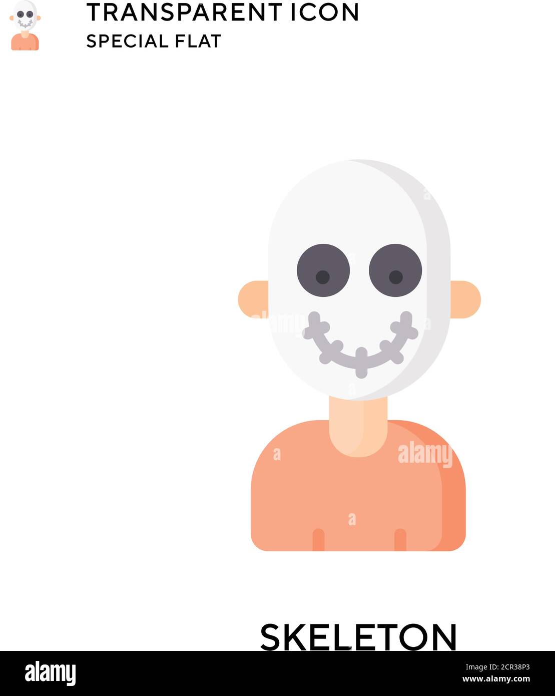 Skeleton vector icon. Flat style illustration. EPS 10 vector Stock ...