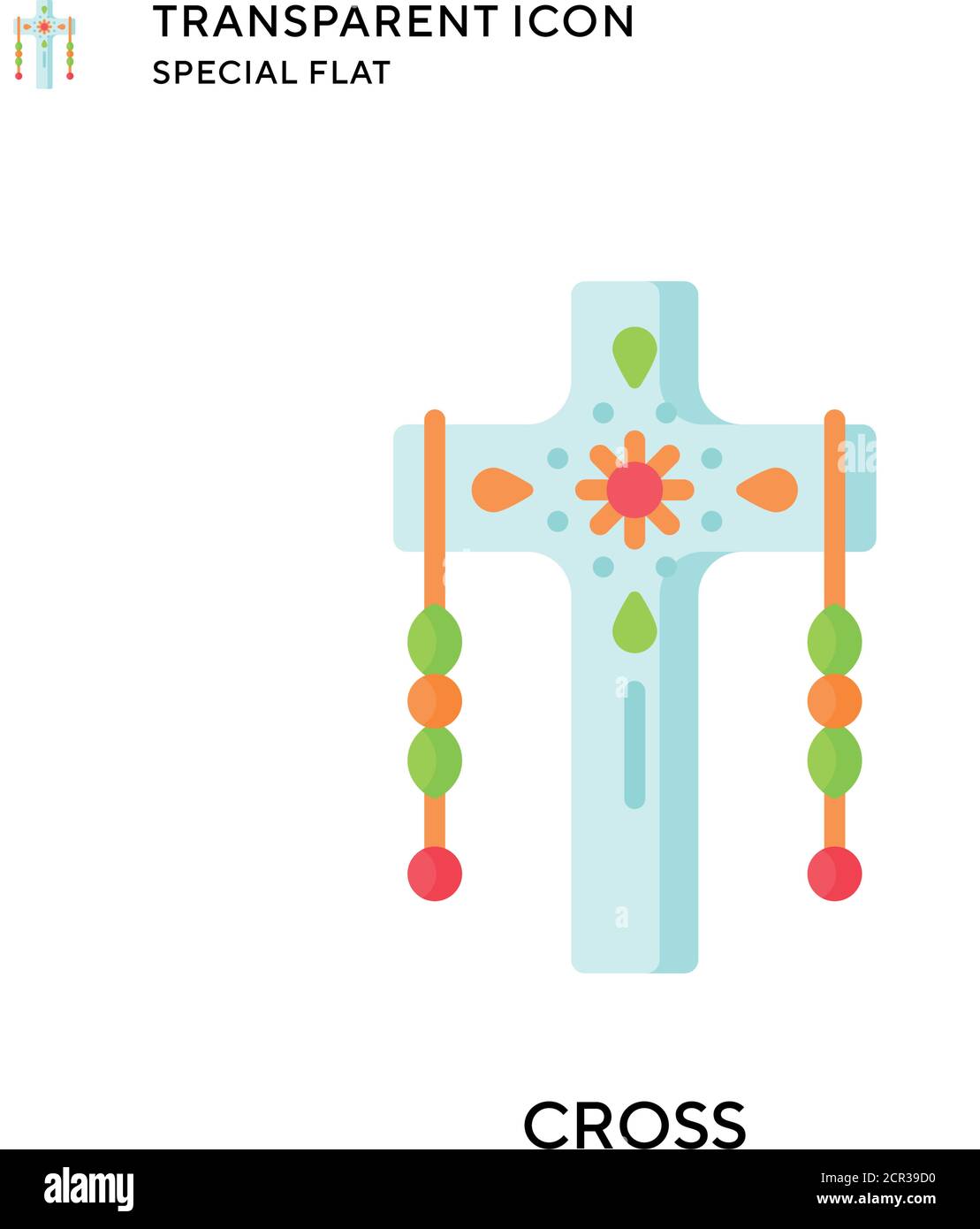 Cross vector icon. Flat style illustration. EPS 10 vector Stock Vector ...