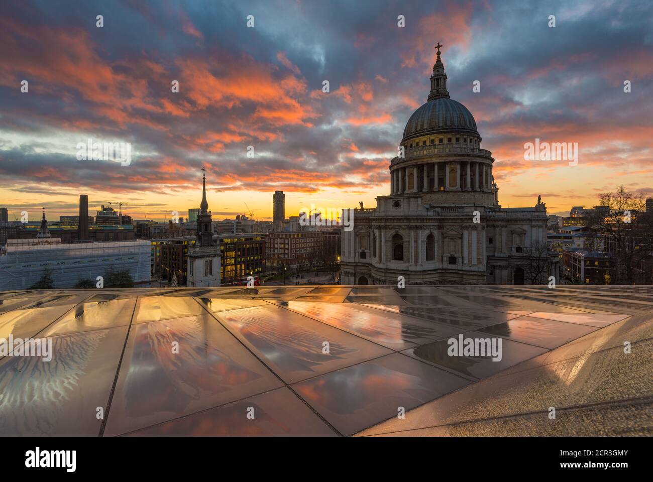 St Paul's Cathedral seen from One New Change, London, United Kingdom Stock Photo