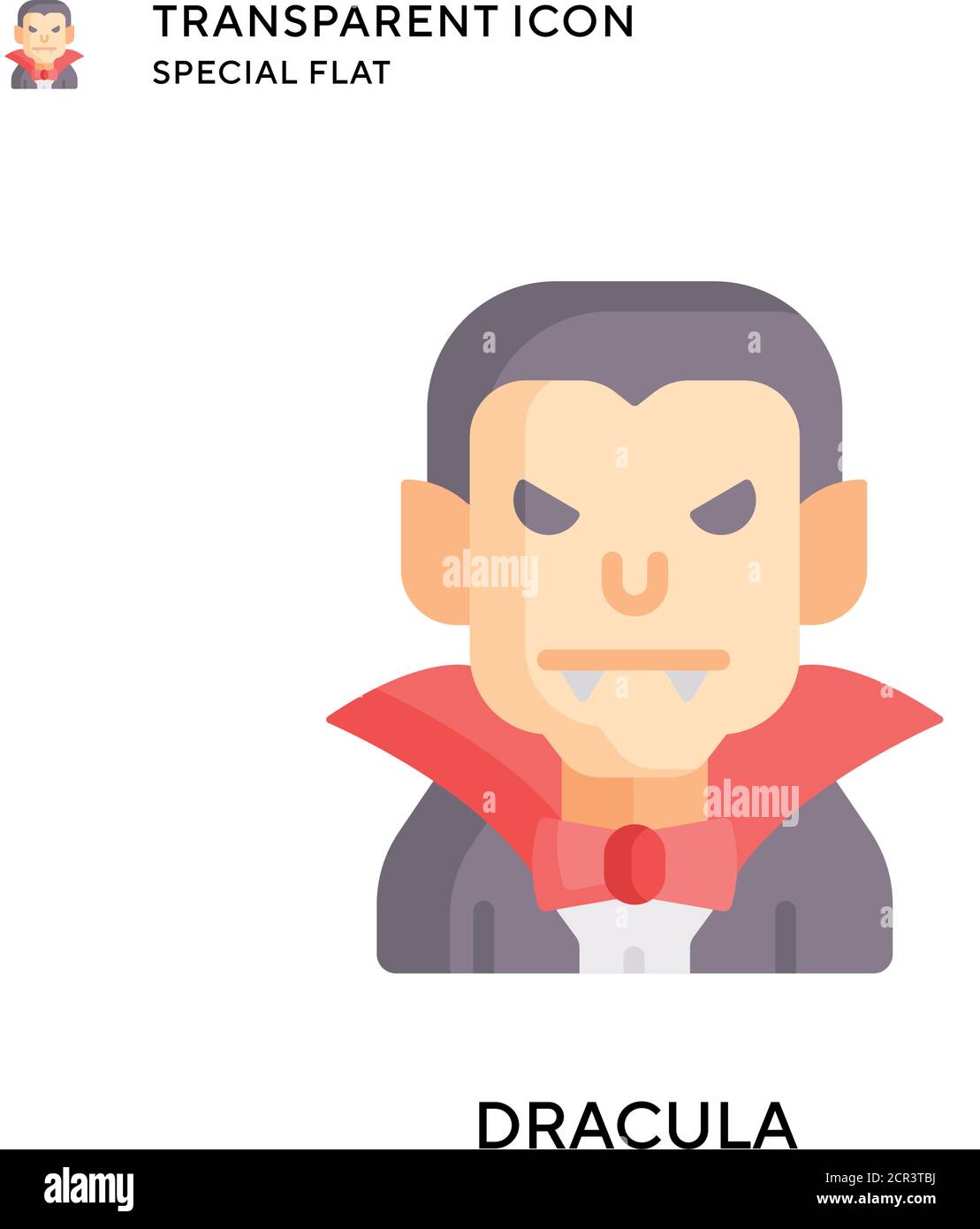 Dracula vector icon. Flat style illustration. EPS 10 vector. Stock Vector