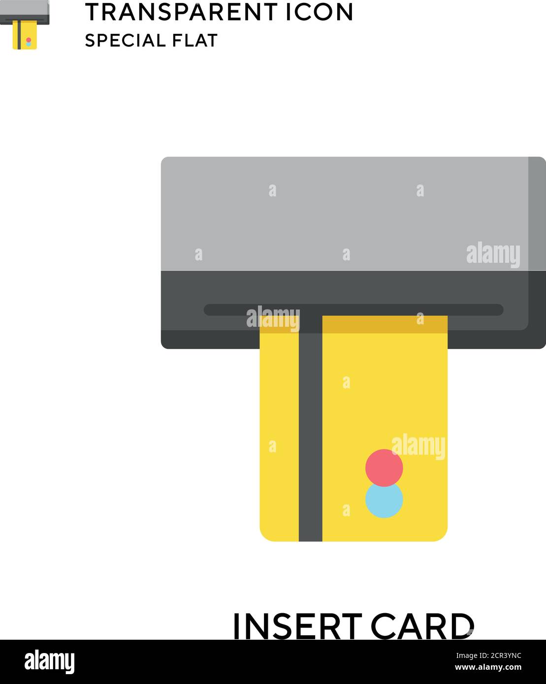 Insert card vector icon. Flat style illustration. EPS 10 vector Stock ...