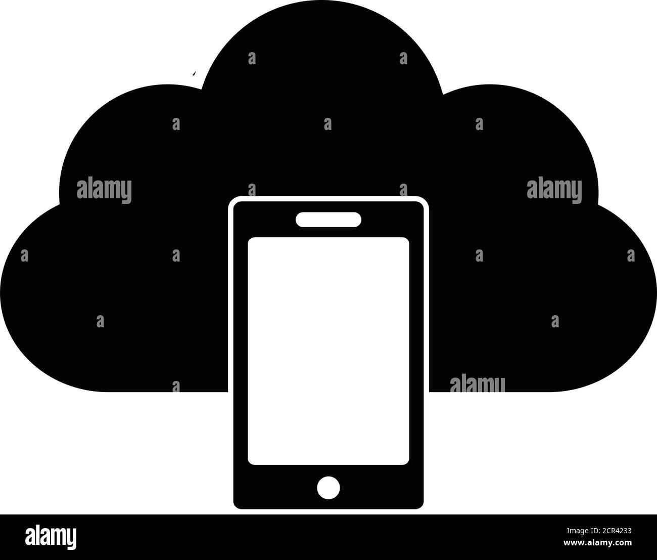 Cloud and mobile phone icon design. Smart Devices icon. Smart vector ...
