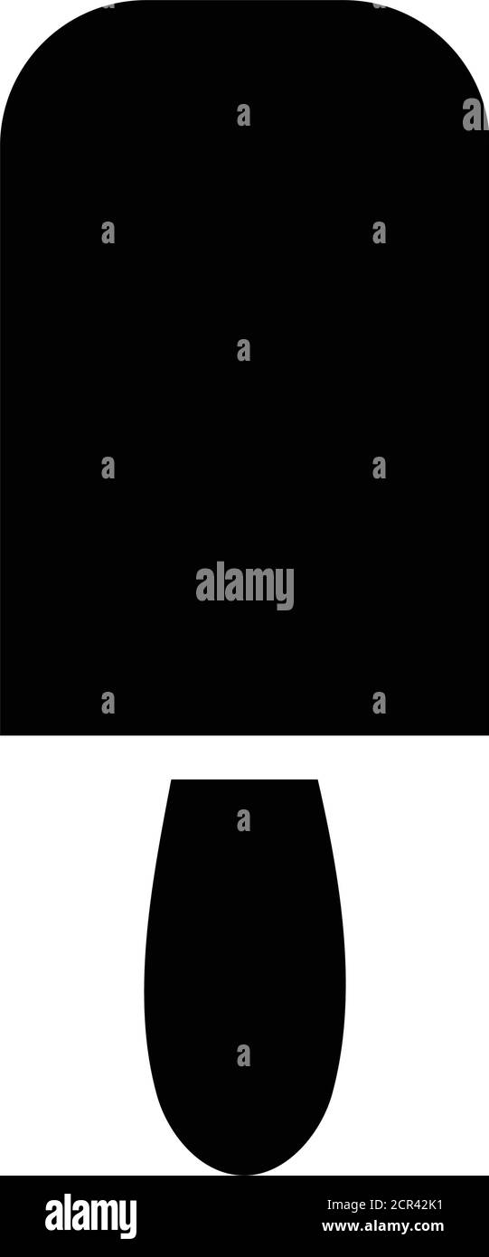 ice cream icon black vector Stock Vector Image & Art - Alamy