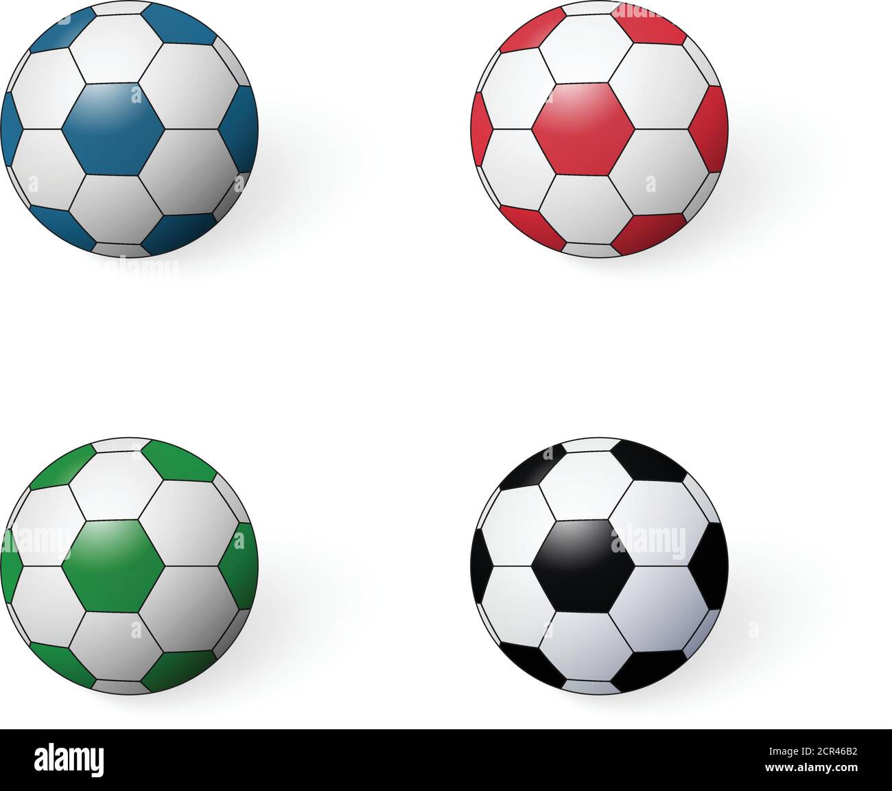 soccer ball set . Football icon. vector Stock Vector Image & Art - Alamy