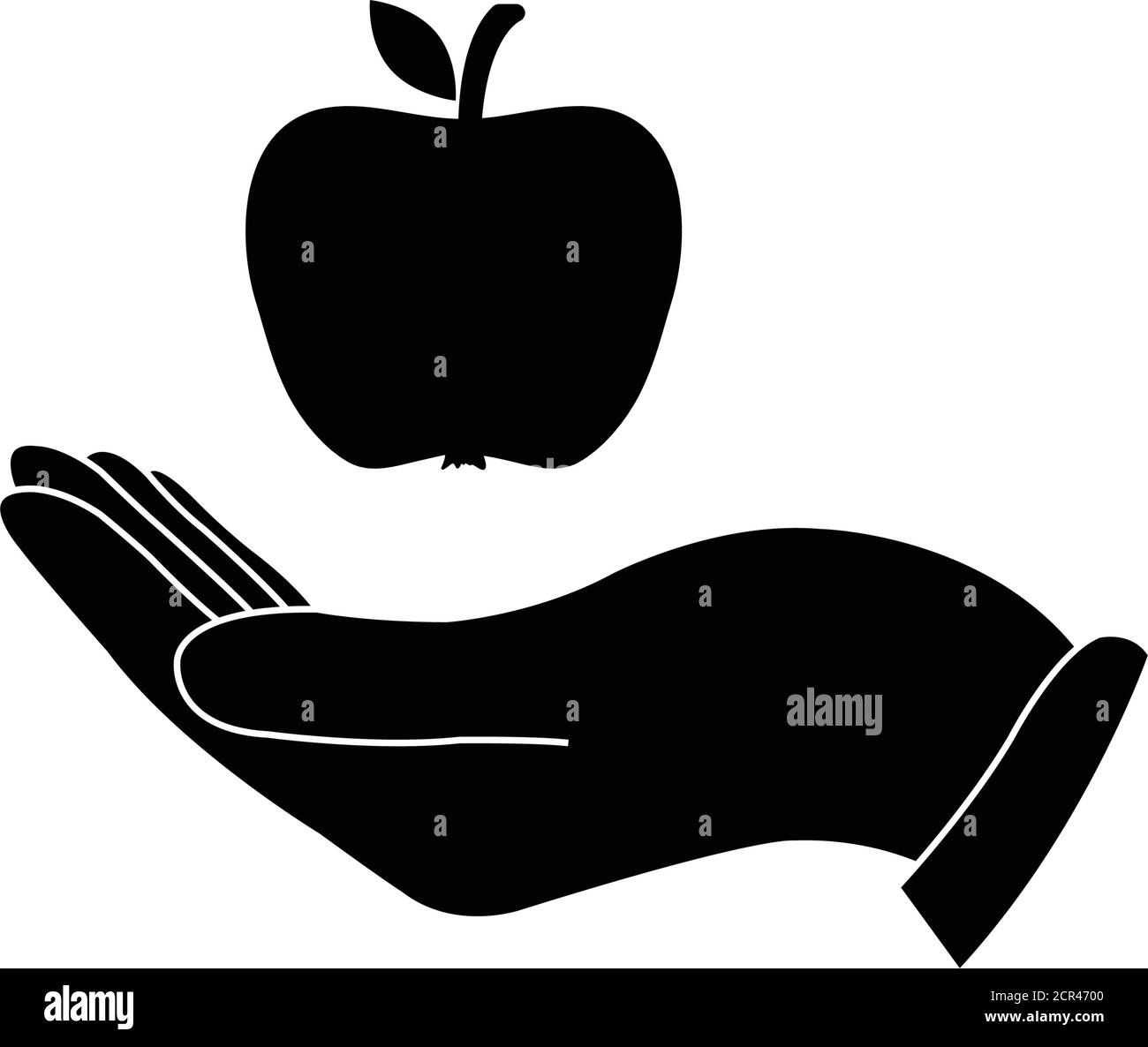 apple icon. vector black apple symbol Stock Vector