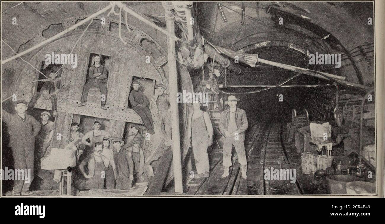 . Hudson & Manhattan tunnels uniting New York and New Jersey in picture and story. . This is