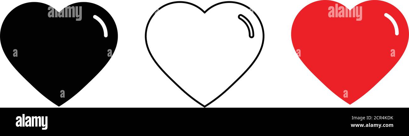red heart icon vector. Symbol of love icon Stock Vector Image & Art - Alamy