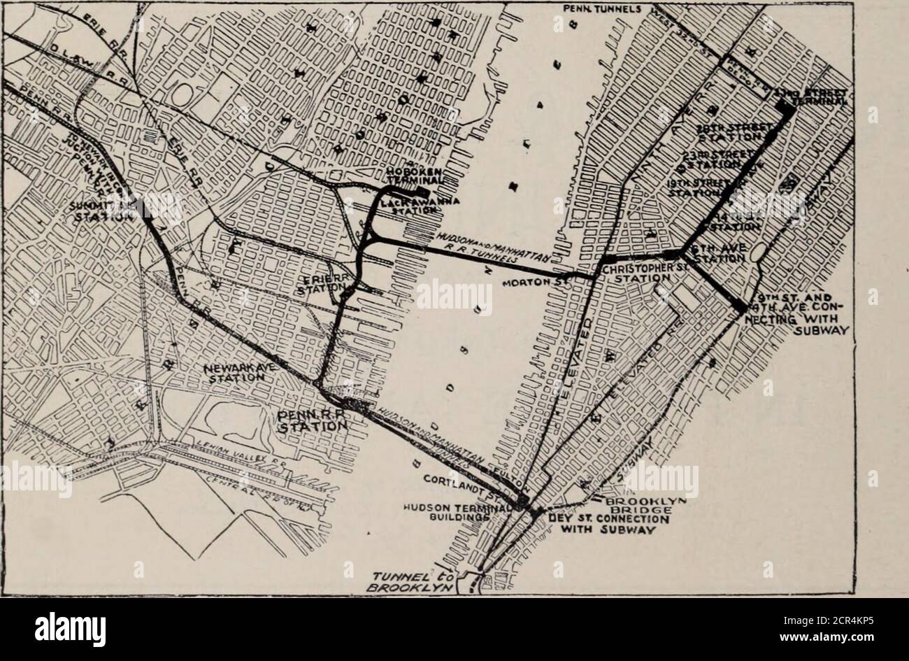 . Hudson & Manhattan tunnels uniting New York and New Jersey in