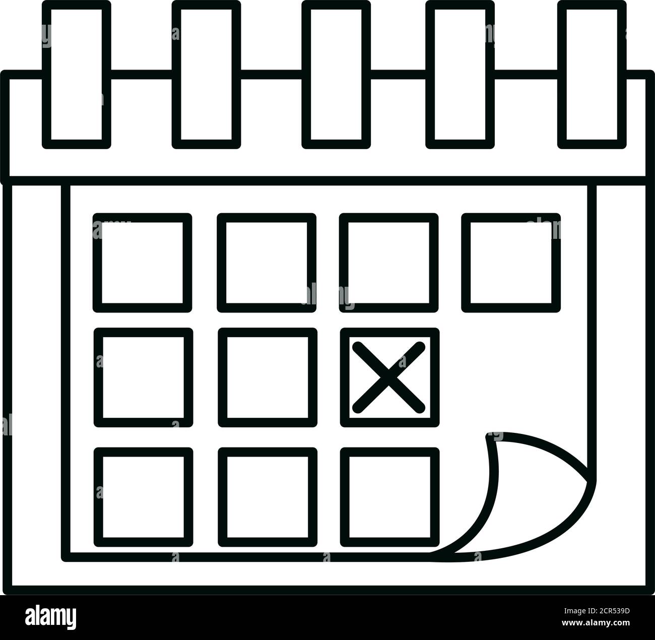 calendar reminder marker date linear icon style vector illustration Stock Vector