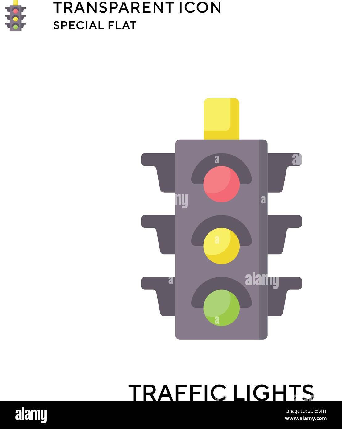 Traffic lights vector icon. Flat style illustration. EPS 10 vector ...