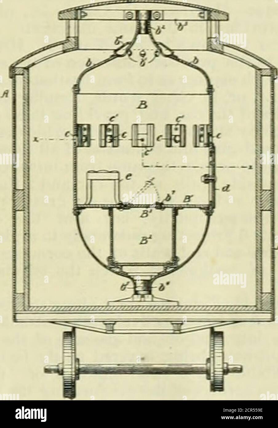 . American engineer and railroad journal . ded to the patent drawing ; the spaced would thenbe connected directly with the inside of the boiler. The general ideaot this invention is to supply a feed-boxwhich can be kept filled with coal, so that, when the door pis opened, there will be comparatively little air admitted, andthat will be deflected downward over the fire. The coal inthe feed-box will be heated and partially coked, and the vola-tile gases will then be distilled. As this process continues itwill be fed downward on the grate, the lower portion of whichwill thus have a layer of incan Stock Photo