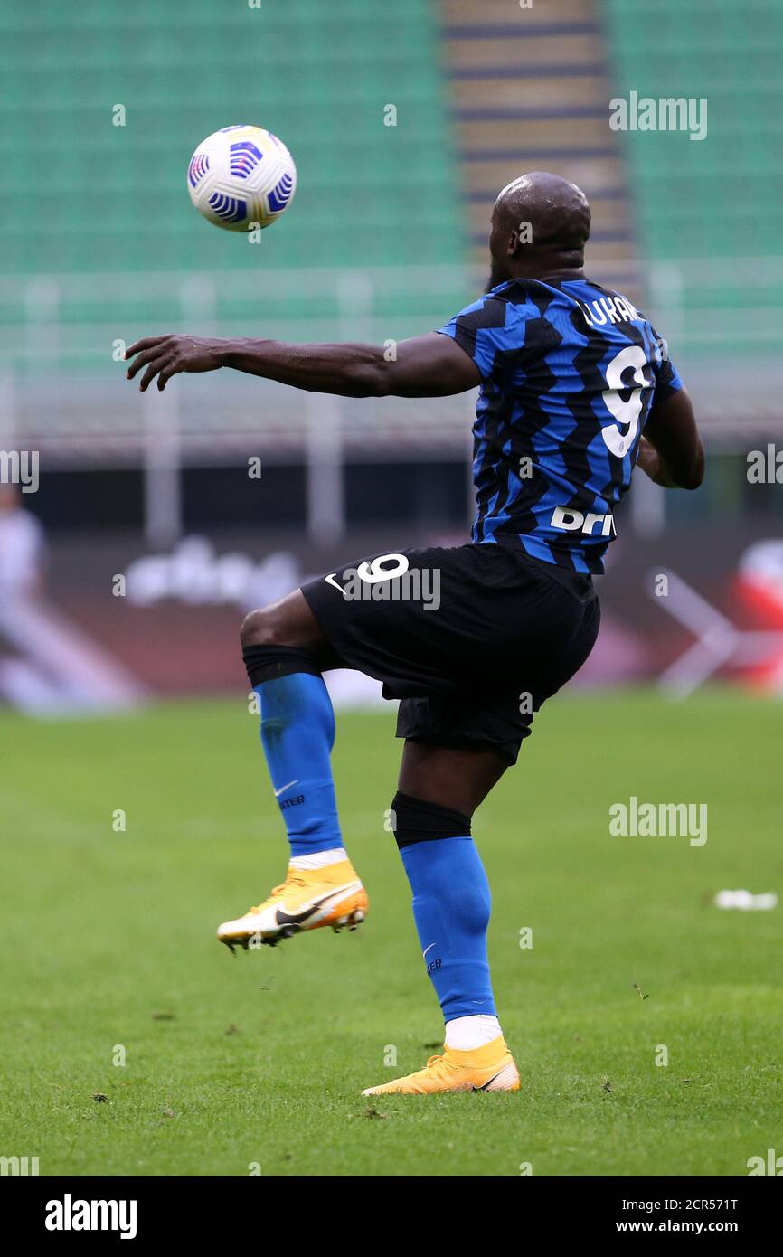 Romelu Lukaku of FC Internazionale   during the friendly match between FC Internazionale and Pisa Sc. Stock Photo