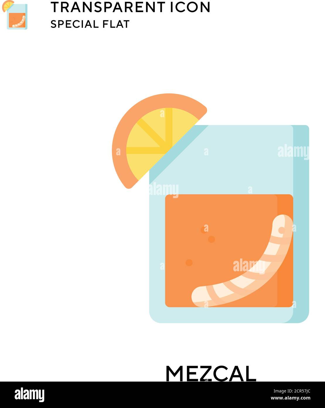 Mezcal vector icon. Flat style illustration. EPS 10 vector. Stock Vector