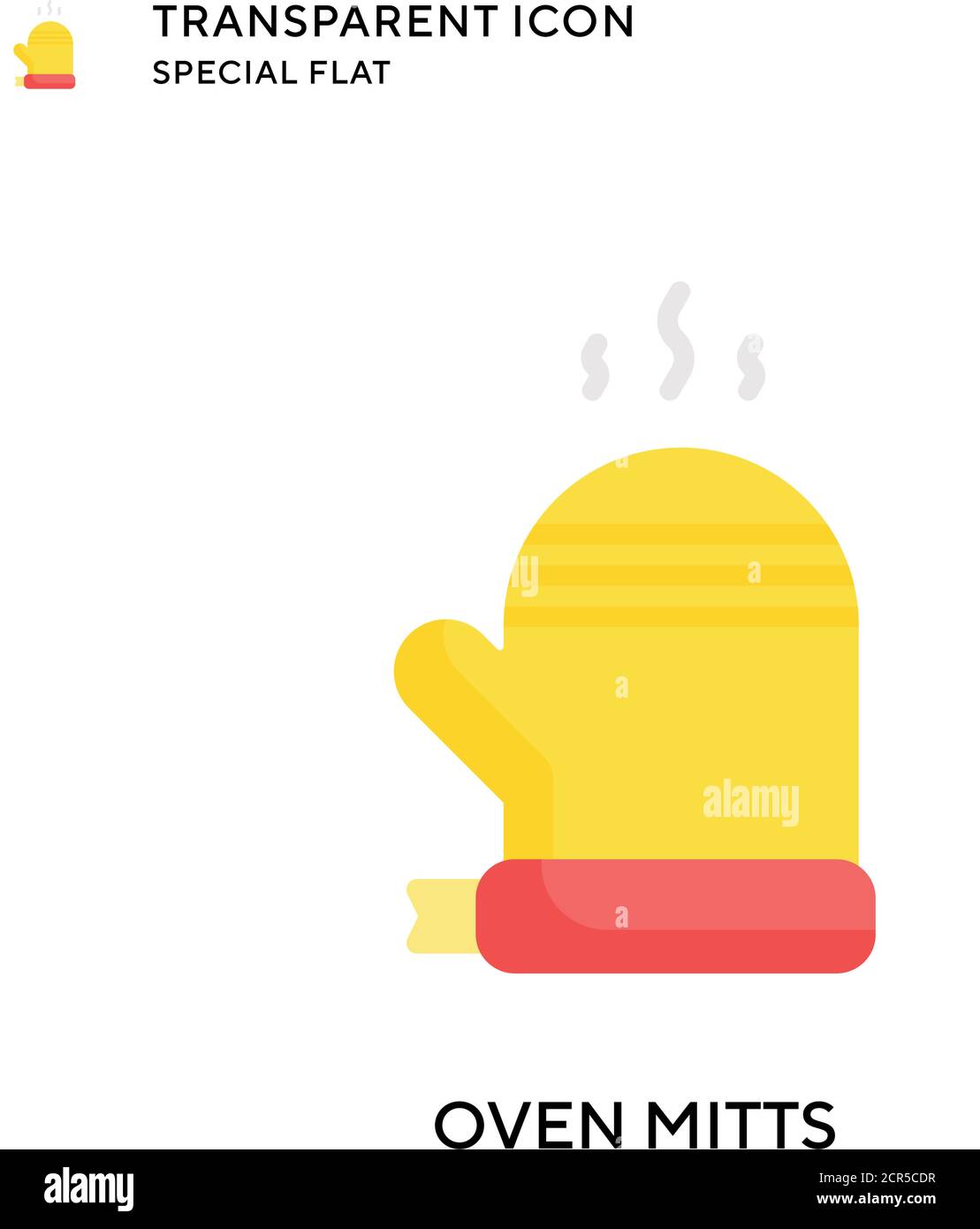 Oven mitts vector icon. Flat style illustration. EPS 10 vector. Stock Vector