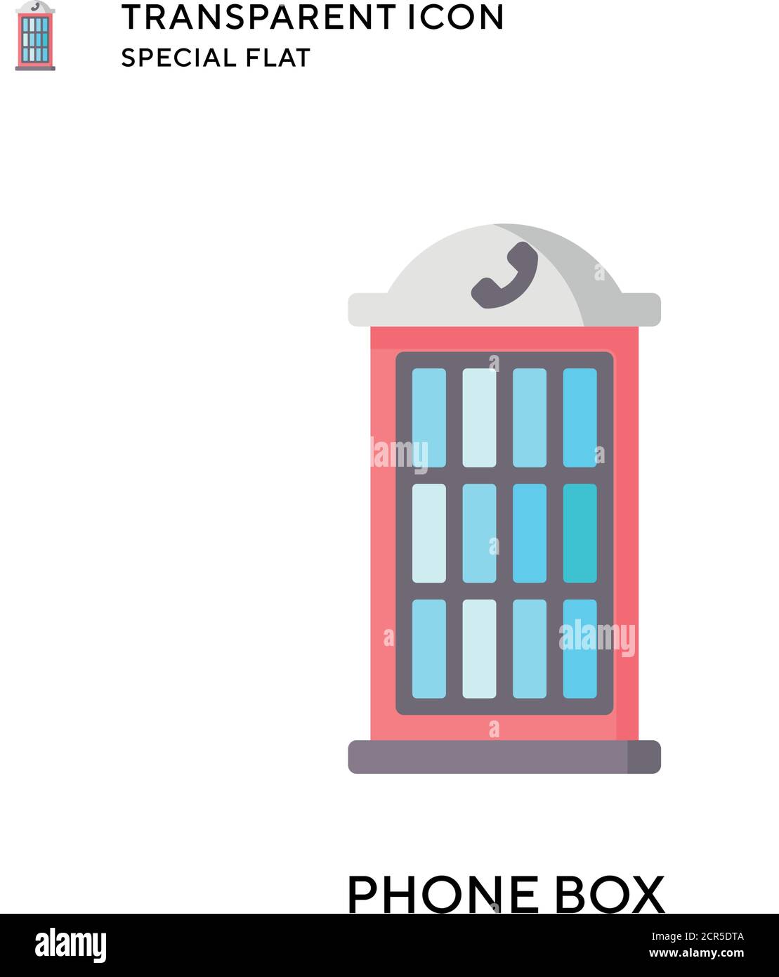 Phone box vector icon. Flat style illustration. EPS 10 vector. Stock Vector