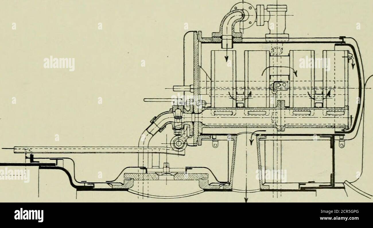 . American engineer . Apparatus Mounted on a Locomotive Boiler for Removing the Scale Forming Ingredients from the Feed Water. not be more than 1-16 in. over or under the dimensions called for.(c) The throat radius shall not be more than Yi in. greater normore than 1-16 in. less than the radius called for. (d) The widthof tire shall not be more than V^ in. greater nor more than 1/16in. less than the width called for. (e) The inside diameter shallnot be less than the diameter of the finished tire by more than■&gt;^ in. (f) Tires ii in. or less in inside diameter shall be fur-nished in sets not Stock Photo