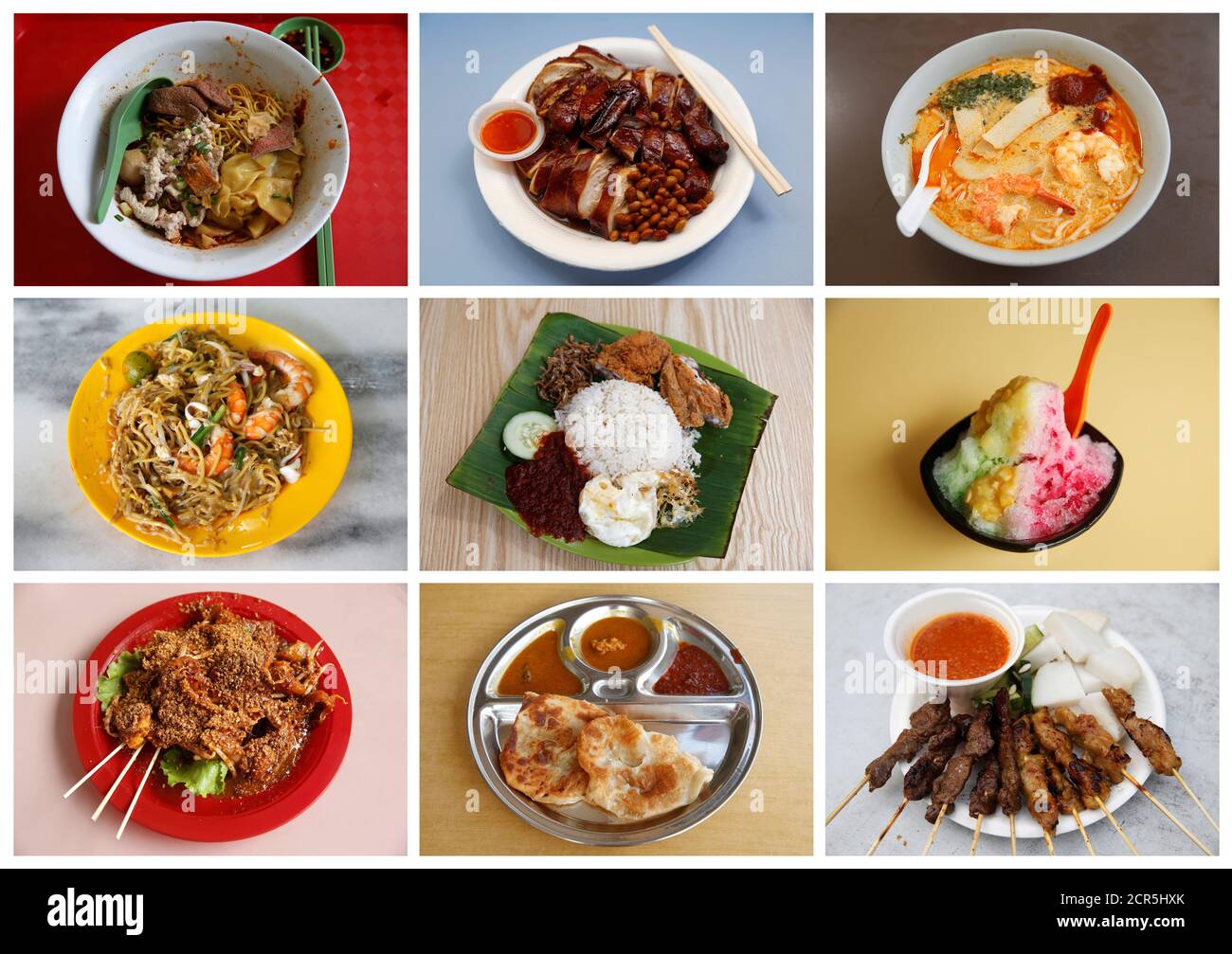 A Combination Photo Shows Various Popular Street Foods Under 6 From Various Hawker Food Stalls And Eateries In Singapore Taken Between July 28 To 31 2016 Top Row L To R Bak