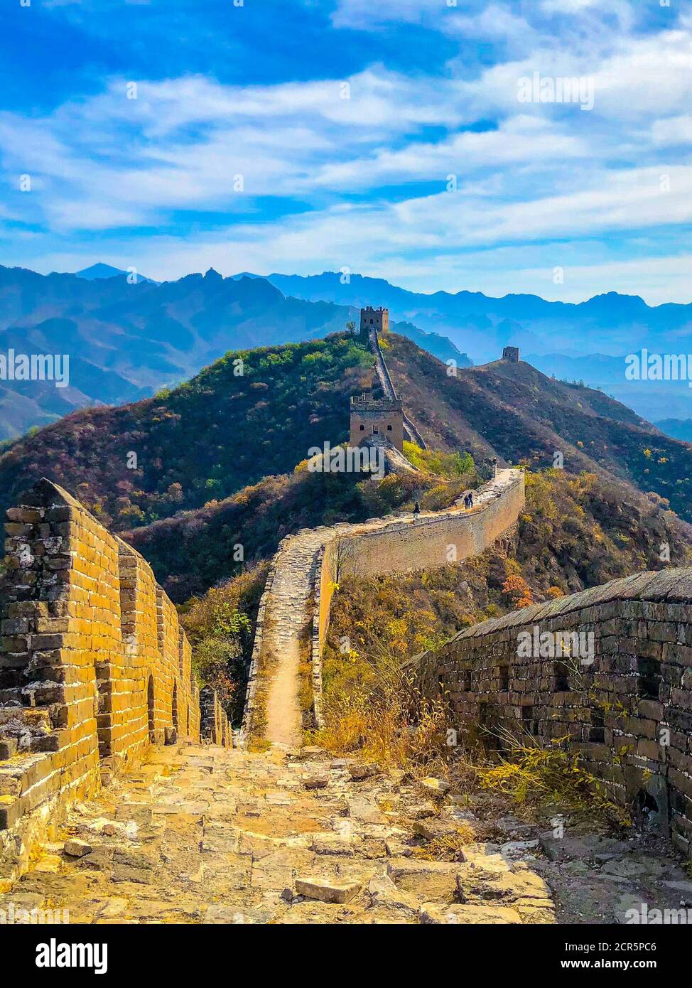 Great Wall of China on the route from Simatai West to Jinshanling Stock Photo